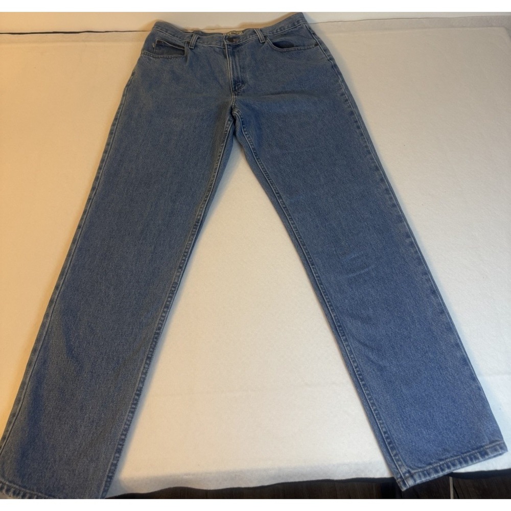 LL Bean Classic Fit Jeans Mens 35x32 Medium Wash Straight Leg Denim 220626